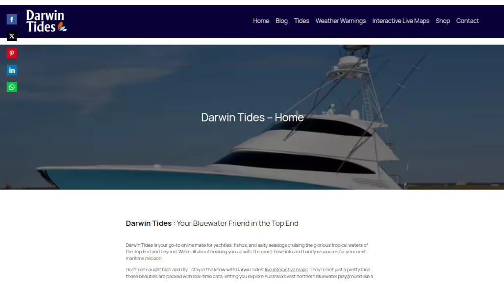Darwin Tides Home Page